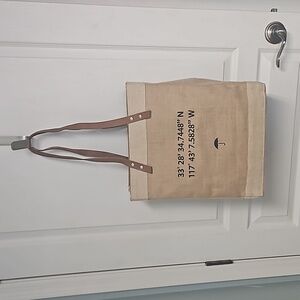 Apolis Global Citizen Market Tote Shopper- Natural Burlap Everyday Carryall